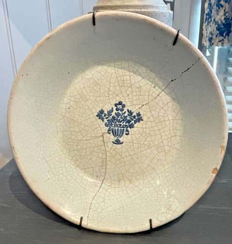 Antique french plate blue - antique, &