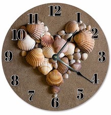 HEART SHAPED SHELLS Clock -