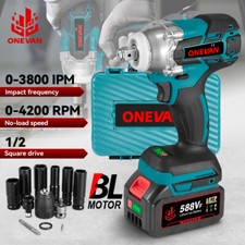 Cordless Electric Impact Wrench 1/2" Drill Gun Driver w/ Battery For Makita 18V