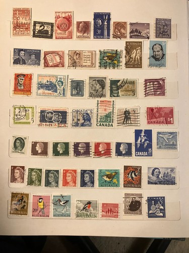 Stamps old stock pages - stamps,