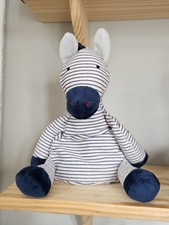 M&S Navy Striped Zebra Soft