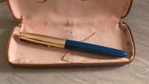 Vintage 1950s navy grey parker - navy,