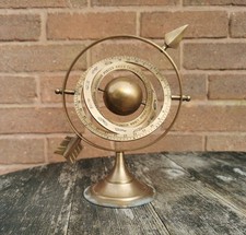 Solid Brass Star Sign Armillary Sphere Nautical Astrolabe Gyro Ball Sun Dial  