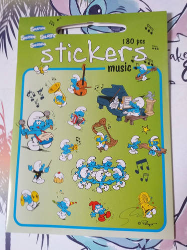 Smurfs stickers music 180 - music, (180