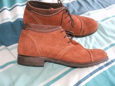 BROWN SUEDE LEE COOPER ANKLE BOOTS EX.CON. SIZE 12