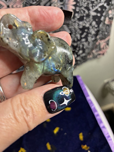 Crystal labradorite elephant - crystal,
