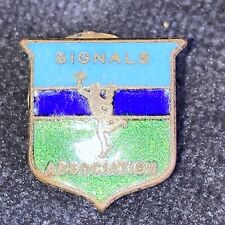 WW2 Royal Corps Of Signals Association Lapel Badge No C6819 (1607)