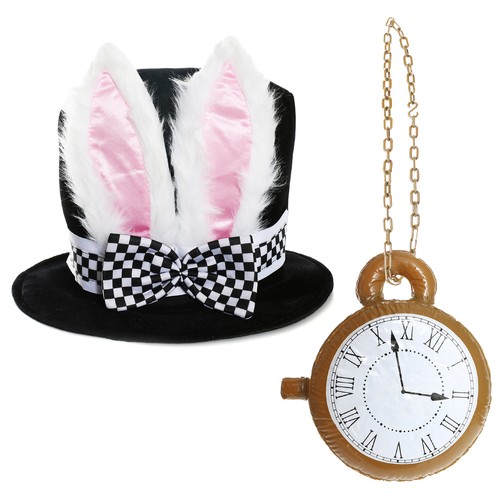 White rabbit ear black top - ear,