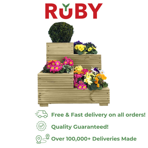 Tier large wooden - 4, planter