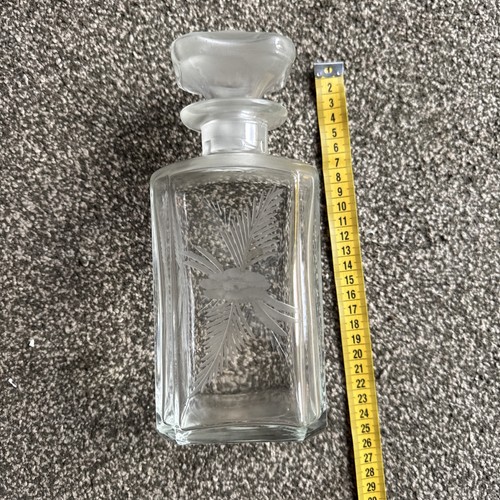 Square glass crystal decanter - crystal,