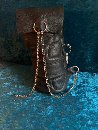 Black leather sturdy