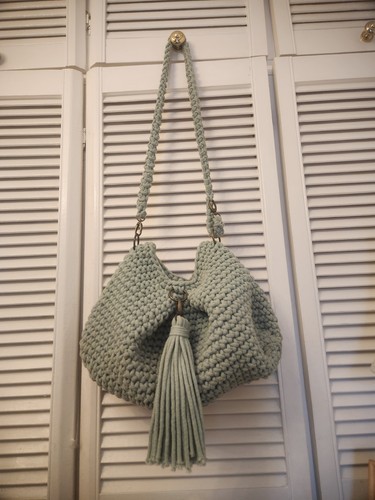 Hand made bag light green