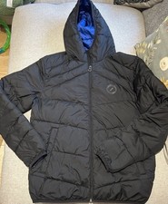 Men's JACK & JONES Black Coat Jacket Size Medium  * Vgc * Hooded