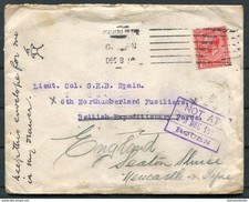 1914 Newcastle cover - Lt Col