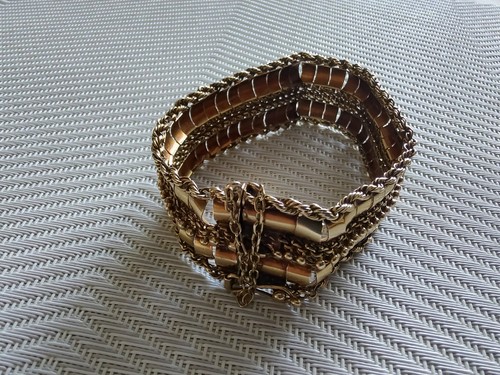 9ct solid gold bracelet 73g - solid,