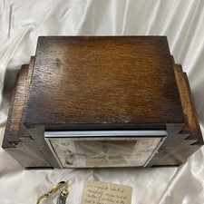 HANDSOME ART DECO STRIKING MANTLE CLOCK  please see description weighs 3.7 kg