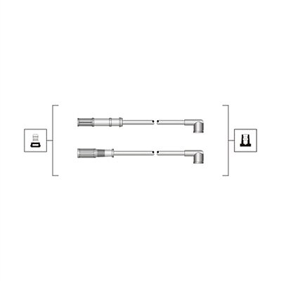 Ignition cable kit for fiat - kit,