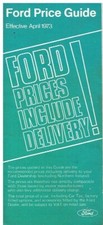 FORD ESCORT Mk1 CORTINA Mk3 CAPRI Mk1 GRANADA Mk1 ORIG '73 FACTORY UK PRICE LIST