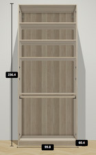 Ikea Pax Wardrobe white washed