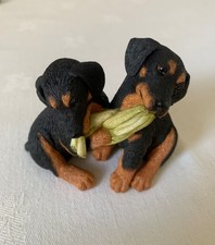 Vintage Doberman Puppy Figurine, Pinscher Puppies Ornament, Sherratt & Simpson