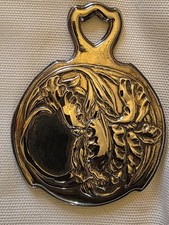 A nice Vintage Silver plated Handbag sized compact mirror