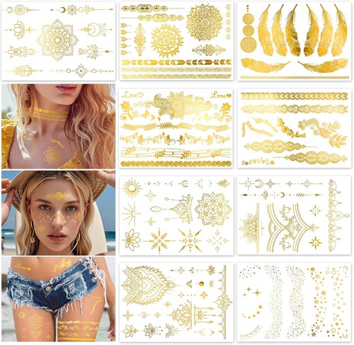 Howaf sheets gold tattoos - howaf,
