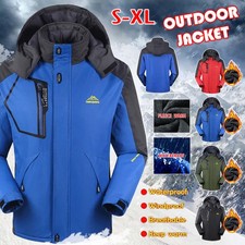 Mens Mountain Ski Snow Jacket Thermal Fleece Winter Warm Hiking Waterproof Coat