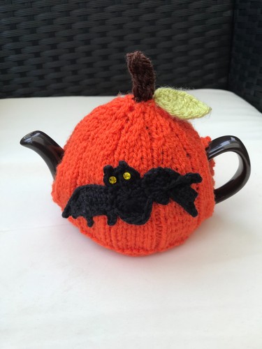 Hand knitted pumpkin - hand,