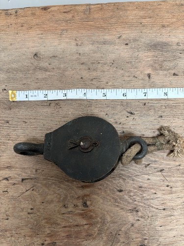Antique heavy duty pulley - antique,