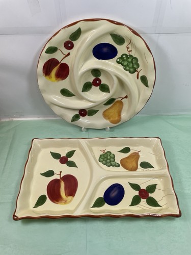 Vintage ceramic fruit divided - vintage,