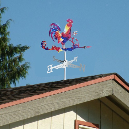New rooster weathervane iron - new,