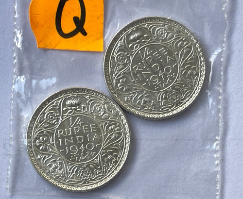 Two 1940 silver rupee - two,