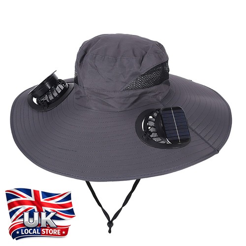 Dual fan solar - fan, hat