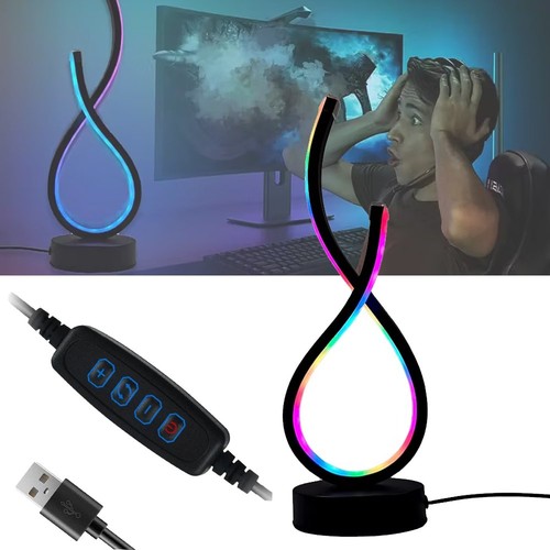 Spiral led table lamp bedside - table,