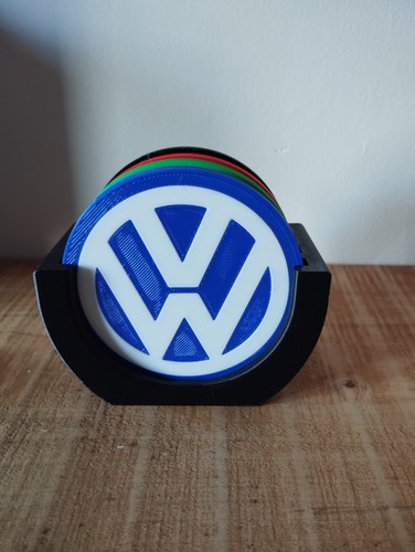 Printed themed coasters - printed, vw