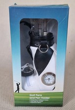 Golf Bag Pen Holder With Clock