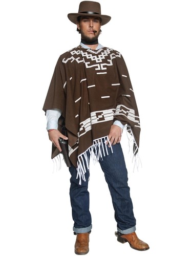 Mens western poncho - western, costume