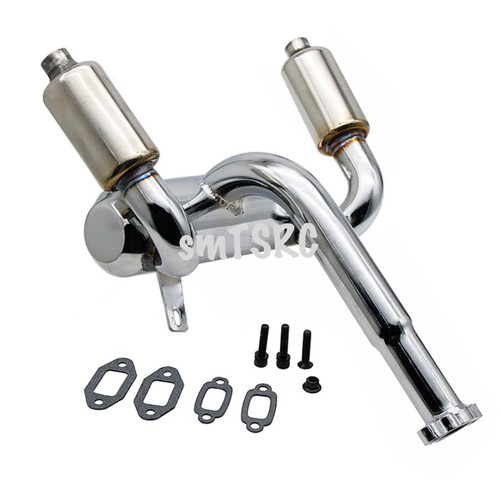 Aluminum twin exhaust with - rc,