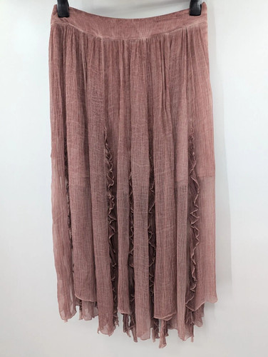 Free people pink ruffle skirt - people,