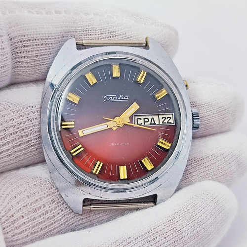 Vintage soviet watch slava - vintage,