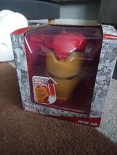 MARVEL IRON MAN HEAT CHANGE MAGIC 3D HEAD SHAPED MUG NEW IN BOX LIDDED CERAMIC 