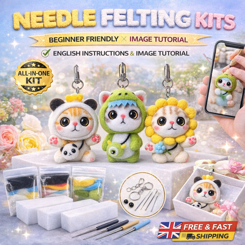 Wool needle felting kit - needle,