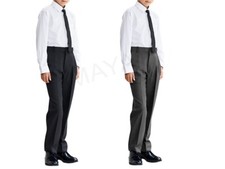 BOYS SCHOOL TROUSERS ADJUSTABLE WAIST REGULAR FIT 3 to 16 ELASTICATED WAIST