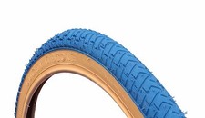 COLOURED STREET BMX TYRES BLUE GUMWALL 20 X 2.125 LS214 LUCKY STONE