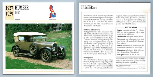 Humber 1927 29 - -,