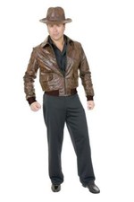Distressed leather jacket - distressed,