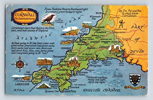 Illustrated map postcard - postcard, of