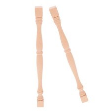 2 Pcs Wood Spindles Roman
