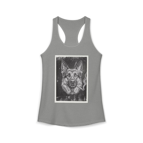 Smoking german shepard photo - german,