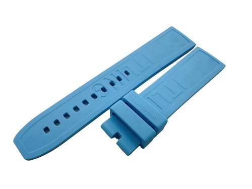 22mm 24mm blue rubber silicone - 24mm,